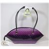 Image 1 : PURPLE SNAKESKIN STYLE HAND BAG