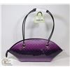 Image 1 : PURPLE SNAKESKIN STYLE HAND BAG