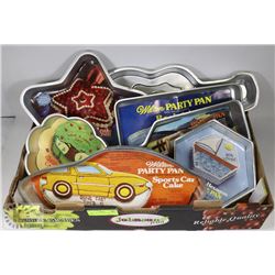 LARGE TRAY OF NEW PARTY CAKE PANS
