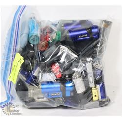 BAG OF ASSORTED LIGHTERS.