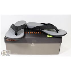 VIONIC SANDAL MENS  BLACK WAVE SIZE 11