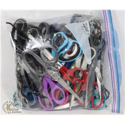 BAG OF ASSORTED SCISSORS.