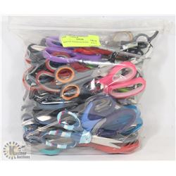BAG OF ASSORTED SCISSORS.