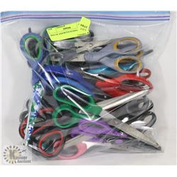 BAG OF ASSORTED SCISSORS.