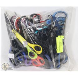 BAG OF ASSORTED SCISSORS.