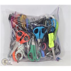 BAG OF ASSORTED SCISSORS.