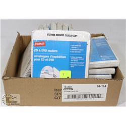 BOX OF DVD/CD MAILERS