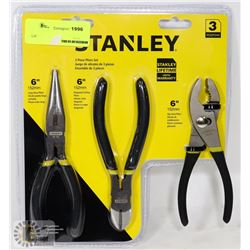3PC STANLEY PLIERS SET