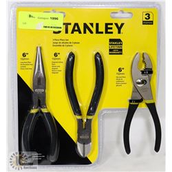 3PC STANLEY PLIERS SET