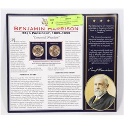 BENJAMIN HARRISON US 23RD PRESIDENT COINS IN