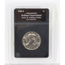 1980S BU SUSAN B. ANTHONY $1.00 COIN,
