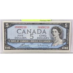 1954 CANADIAN $5 BILL