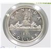 Image 1 : 1955 CANADIAN QEII SILVER $ COIN