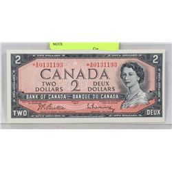 1954 CANADIAN ASTRISK A/B REPLACEMENT $2 NOTE