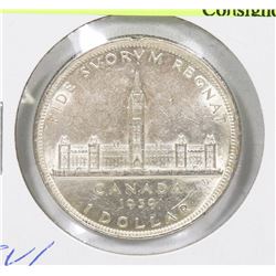 1939 CANADIAN COMMEMORATIVE SILVER $1 COIN