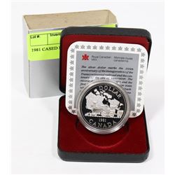 1981 CANADIAN CASED PROOF SILVER $1 COIN