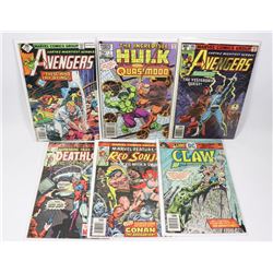 LOT OF 6 MISC COLLECTOR COMIC BOOKS INCL HULK