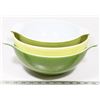 Image 1 : BOX WITH 2 GREEN, 1 YELLOW FIRE KING BOWLS
