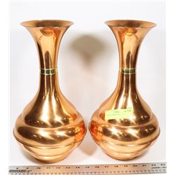 2 LARGE COPPER VASES