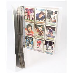 BINDER OF OVER 490 OPEECHEE HOCKEY CARDS 1973-78.