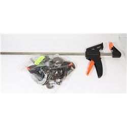 BAG OF CLAMPS WITH 4FT CLAMP