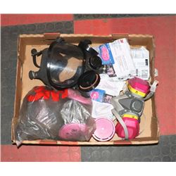 FLAT OF 3M RESPIRATOR FACE  MASKS WITH FILTERS