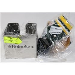 HEINEKEN NAPKIN HOLDER WITH COORS LIGHT BEER
