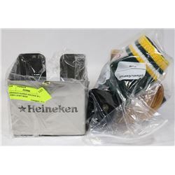 HEINEKEN NAPKIN HOLDER WITH COORS LIGHT BEER