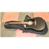 Image 1 : ART & LUTHERIE CEDAR BLACK GUITAR W/ SOFT CASE.
