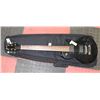 Image 1 : JAY TURSER ELECTRIC 3/4 GREY GUITAR W/ SOFT CASE.