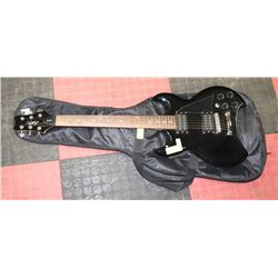 LYON LPSC07 BY WASHBURN ELECTRIC BLACK GUITAR W/