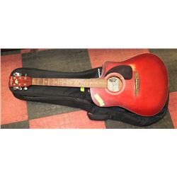 ART & LUTHERIE WILD CHERRY GUITAR P/U W/ SOFT