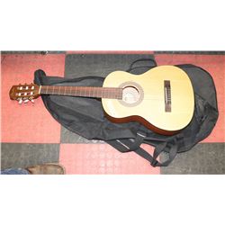 FENDER 3/4 CLASSICAL NATURAL GUITAR W/ SOFT CASE.