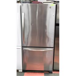 KENMORE STAINLESS STEEL BOTTOM MOUNT FRIDGE