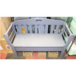GREY BENCH    48 X 28 X 17