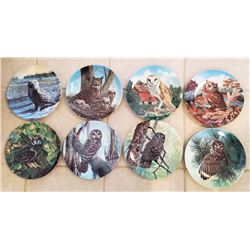 SET OF 8 'STATELY OWLS' COLLECTOR PLATE