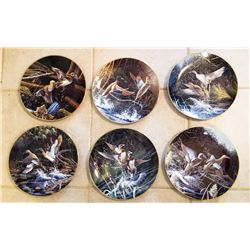 SET OF 6 'WINGS UPON THE WIND' COLLECTOR PLATE