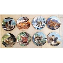 SET OF 8 'GREAT CATS OF AMERICA' COLLECTOR PLATE