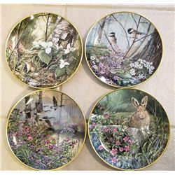 SET OF 4 'WILD FLOWERS' COLLECTOR PLATE