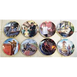 SET OF 8 'MEN OF THE RAILS' COLLECTOR PLATE