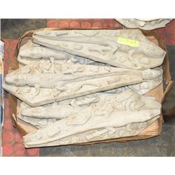 LOT OF 6 CONCRETE ALIGATORS 14" LONG