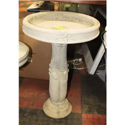 CONCRETE 2 PIECE BIRD BATH 16" X 23"