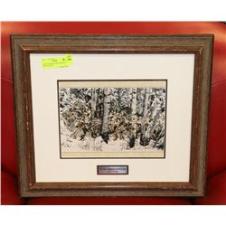 JUDY LARSON IN THE COMPANY OF WOLVES 18X20.