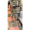 Image 1 : CHROME AND GLASS SHELF UNIT