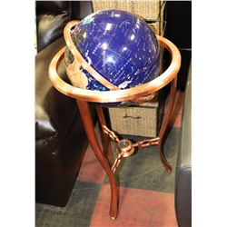 WORLD GLOBE WITH BRASS STAND