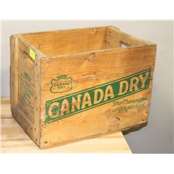 VINTAGE 1971 CANADA DRY WOOD CRATE