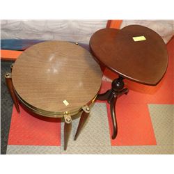 VINTAGE END TABLE SOLD WITH SOLID WOOD HEART