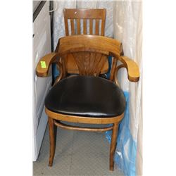 LOT OF 2 ANTIQUE CHAIRS
