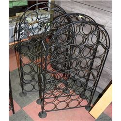 PAIR OF METAL WINE RACKS