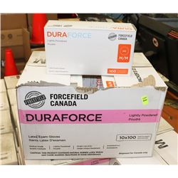 CASE WITH 10 BOXES OF 100 DURA FORCE SIZE M